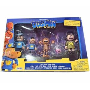 Dog Man Movie Action 5ct Figures Multipack 2025 Jakks Pacific Dreamworks Toys 🆕